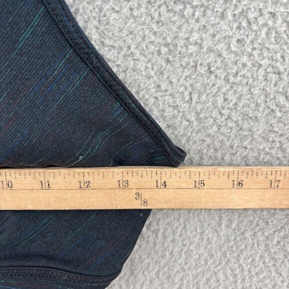 Prana Itzel Space Dye Gray Jersey Knotted Back High Neck Racerback Sports Bra L - Picture 7 of 13